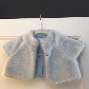 Janie and Jack “Furry” Bolero Jacket Size 6